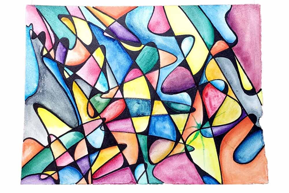 KraftyLab’s neurographic painting class. for virtual team building